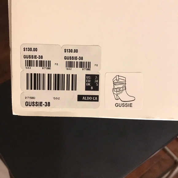 Aldo Leather Mid-calf Boots with Buckle - Picture 7 of 8